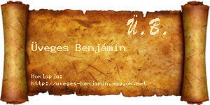 Üveges Benjámin névjegykártya
