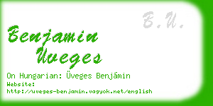 benjamin uveges business card