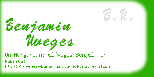 benjamin uveges business card